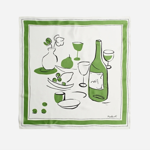 Madewell Graphic-Print Silk Bandana - Picture 1 of 6